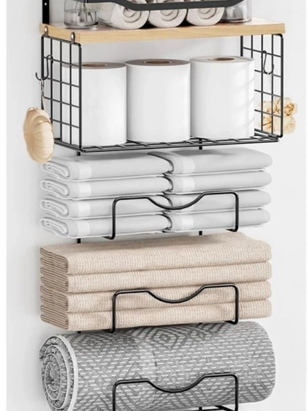 Wall-Mounted Bathroom Storage Organizer